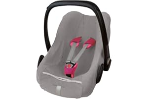 ByBoom® - Housse d'été éponge, housse universelle pour coques bébé, sièges auto, par ex. pour Maxi-Cosi CabrioFix, Pebble, City SPS, Colour:Gris