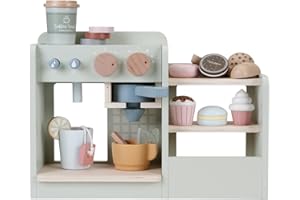 ‎LITTLE DUTCH Little Dutch 7089 FSC Holz Kaffeeecke/Kaffeebar inkl. Zubehör mint