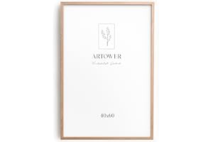 Artower® Ramka na zdjęcia 40 x 60 cm, naturalne drewno, dąb, cienka ramka na plakat, duża ramka na plakat w stylu vintage, 40 x 60 cm, drewniana ramka na zdjęcia, drewniana, ramka na zdjęcia, plakat z