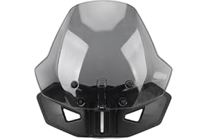 MENDUNER Ryker Defender Pare-Brise Réglable 219401032 PC Aérodynamique Améliorant Le Confort Sport pour Ryker 600 900 Rally Sport (Grey)