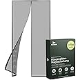 Nematek Zanzariera magnetica per le porte, protezione dagli insetti, con nastro magnetico, zanzariera con montaggio che non n