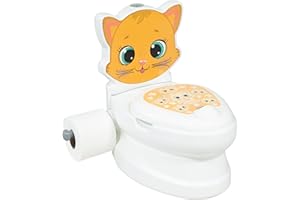 DEALBERRY Kids Potty Training Toilet Seat | Toilet Potty with Flush Sound & Light | Portable Easy Clean Removable Pot & Seat | Toddler Potty Toilet | Educational Toddler Travel Essentials | One Size