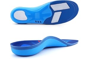 LARSARO Plantari Ortopedici Piede Piatto per Arco plantare,Antinfortunistiche solette scarpe ortopediche per Fascite Plantare,per Uomo e Donna (44-46 EU-30cm, Blu)