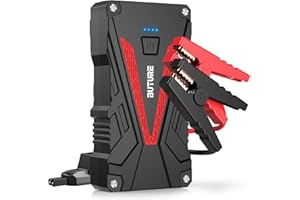 BuTure Jump Starter Power Pack, 2000A Peak 16800mAh, 12V Car Jump Starter (up to 8.0L Gas/6.5L Diesel Engines) Portable Car Battery Booster Jump Starter with Jump Leads, Quick Charge, LED Flashlight