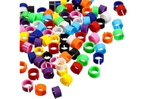 NIANOPKM 10mm 100 Stück GeflüGel FußRinge mit bunter - 10 Farben,BrieftaubenfußRing KleingeflüGel Klemmringe HäHnchen Beinringe Taubenring,für Enten Küken Huhn Meertauben Gans Wildgeflügel Pute