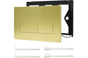 RDTOK Plaque de commande wc suspendu, plaque de déclenchement wcà double chasse d’eau, compatible avec GEBERIT SIGMA01 UP300/320, 115.770.11.5, (Or)