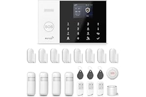 XNH 4G/WLAN Smart Home Sicherheitssystem, Alarmanlage Haus, Alarmanlage Wohnung mit APP, 21 Stück: Tür- und Fenstersensoren, Bewegungsmeldern, Fernbedienungen, 120dB Sirene, Funktioniert mit Alexa