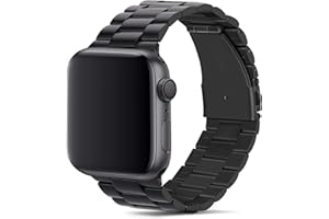 Tasikar Straps Compatible with Apple Watch Strap 49mm 45mm 44mm 42mm Premium Stainless Steel Metal Strap Compatible for Apple Watch Ultra 2 Ultra SE 2 SE 9 8 7 6 5 4 3 2 1 (42mm/44mm/45mm, Black)