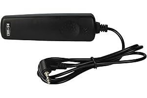 vhbw 1x Fernauslöser Fernbedienung Kabel kompatibel mit Canon EOS 1000D, 2000D, 1200D, 200D, 250D Kamera, 1 m, 2-stufige Auslösefunktion