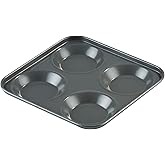 Prochef Professional Range, Large Yorkshire Pudding Tray, Teflon Non-Stick Silicone Coating, Black