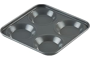 Prochef Professional Range, Large Yorkshire Pudding Tray, Teflon Non-Stick Silicone Coating, Black