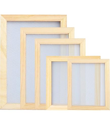 3-delige Papieren Maakframeset – 15x18, 20x20 En 20x30 Cm, Van Grenenhout, Ideaal Voor Handgeschept Papier, Kaarten, Bladwijzers & Creatief Knutselen