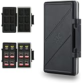 JJC 24 SD Card Slots, Water Resistant, Carrying Case for 12 SD SDHC SDXC Cards + 12 CFexpress Type A Cards