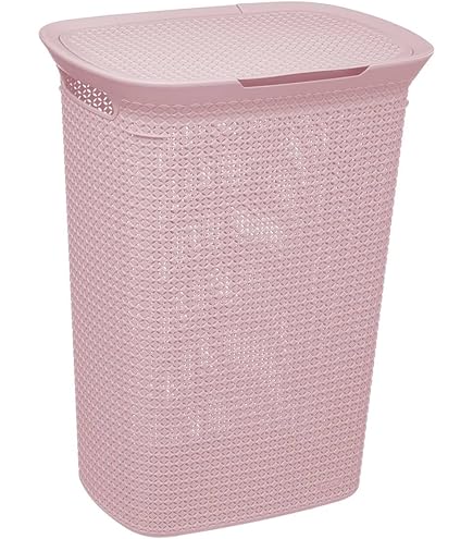 Plastic Rotho Albula Panier à Linge 40 L Avec Couvercle, En Plastique (PP Shopping Basket