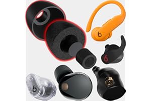 CHARJENPRO AirFoams Pro uniwersalne końcówki do uszu z pianki z pamięcią kształtu z silikonową osłoną, opatentowane do Sony WF-1000XM4, Beat Fit Pro, Beats Studio Buds, Buds 2 Pro, Jabra, Beats Flex. Zamienniki