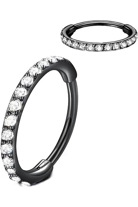 Piercing Anello Clicker Acciaio Chirurgico - Segmento Per Orecchio E Septum 20G 0.8mm