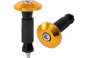 Tunejoy Motorrad Lenkergewichte Universelle Motorrad Lenkerstecker für Ø22mm (7/8") Lenker für Renn- und Off-Road-Motorräde Goldene