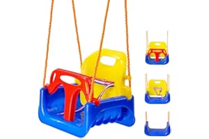 Blendra 3-in-1 Swing Seat with Adjustable Ropes Snap Hooks,Kids Garden For 6 months-6 years old and older,Baby swing seat Load capacity 200KG Indoor Outdoor