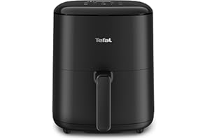 ‎TEFAL Tefal Easy Fry Max Heißluftfritteuse – 5-L-Airfryer, kompakt, für knusprige Pommes & saftiges Fleisch, mit wenig Öl, antihaftbeschichtet, spülmaschinenfester Korb, energiesparend, schwarz, EY2458
