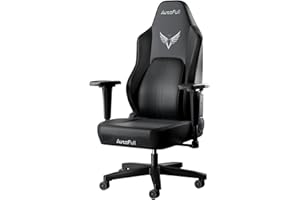 AutoFull M6 krzesło gamingowe, ergonomiczne, z dynamicznym podparciem lędźwiowym, krzesła gamingowe z podłokietnikami 3D i podnóżkiem, krzesło do gier i e-sportu, czarne