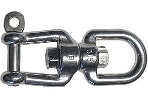 US STAINLESS Stainless Steel 316 Swivel Eye and Jaw 8mm or 5/16" Marine Grade