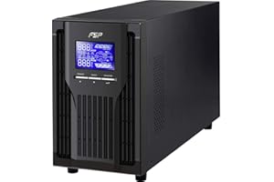 FSP Fortron Champ Tower 1k, Doppio convertitore Gruppo di continuità (ups) Online, 1000 VA / 900W, da 200 a 300VAC, con USB, RS-232 e Slot Intelligente per convertitori di protocollo o schede relè