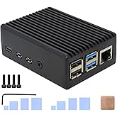 Geekworm Raspberry Pi 4 Model B Aluminum Case Durable Passive Heat Dissipation for Raspberry Pi 4B Only