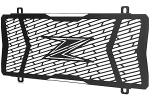 QIILU Motorcycle Radiator Grille, Motorcycle Radiator Grille Guard Cover Protector for Z650 Z 650 Z-650 2017-2020
