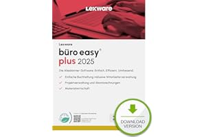 Lexware büro easy Plus 2025 (365 Tage)| Bürosoftware mit hohem Funktionsumfang | PC Aktivierungscode per Email