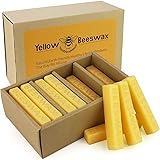 Pura Cera d'api Naturale 720g Confezione con 24 Blocchi di Cera d'api Perfetti per Cosmetici, Candele fai da te, Creme, Ungue