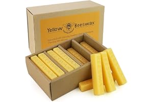 YINUO LIGHT Cera de Abejas, 24 Bloques de Cera de Abejas, Cera de Abejas Con para Uso Doméstico, Perfecto para Cosméticos, Velas, Cremas, Bricolaje y Cuidado Del Cuero o La Madera, Grado cosmético (720g)
