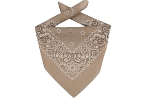 LIPODO Bandana da Uomo/Donna/Bambini - Fazzoletto in 100% Cotone - Fascia Multifunzione Taglia Unica (55 x 55 cm) - Diversi Colori - Una versatilità Senza confini