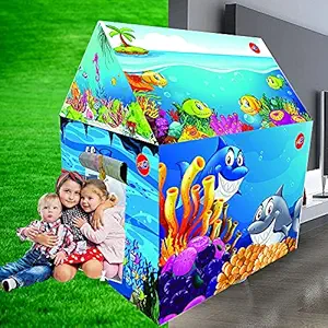 Planet of Toys Tent House for Kids up to 5 -10 Years Boys & Girls Big Size Tent House for Kids Baby and Kids Tens House (Marine)