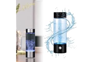 EHOTER Hydrogen Water Bottle 420ml Hydrogen Generator Water Bottle Real Molecular Hydrogen Rich Water Generator Ionizer Maker Machine Bottle With SPE Chamber Technology Hydrogen Water (Black)