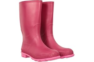 Mountain Warehouse Plain Kids Wellies - Waterproof, Soft Jersey Lined Wellington Boots, Gripped Sole, Boys & Girls - Spring Summer, Rain, School, Outdoors