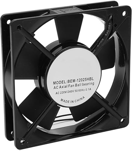WIYETY 2 Stuks 120 Mm Ventilatoren, 220 V: Ventilator Met Snelheidscontrole Borstelloze Koelventilator Metalen Afdekking Koelventilator Groot Luchtvolume Geruisloos 1734575986