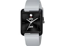 hamt Silicone Strap Analog Display Wrist Watch for Men (Silver/White) | HT-GSQ215-P