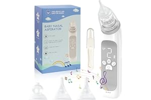 MODERN INNOVATIONS Nasensauger Baby | Nasensekretsauger Baby | Nasensauger Baby Elektrisch Mit 3 SaugstäRken, 3 GrößEn Silikon Tipps Und Licht Beruhigender, Musikfunktion