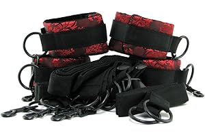 CALEXOTICS Cal'Exotics Kit Ataduras, Color Negro/Rojo - 1 Kit