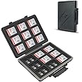 JJC 54 Slots Memory Card Case Holder Water-Resistant for 36 Micro SD SDXC SDHC + 18 SD SDXC SDHC, Anti-Shock SD Card Holder Carrying Case Storage Box