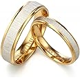 Everstone His or Her 18K Yellow Gold Filled Anniversary Wedding Ring Valentine's Day Gift for Men