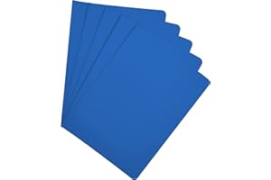 Raylu Paper® - Pack de 25 Subcarpetas de cartulina para documentos, con agujeros para fastener y colores vivos. Carpetas de cartulina kraft gruesa de 200g (Azul Marino, A4)