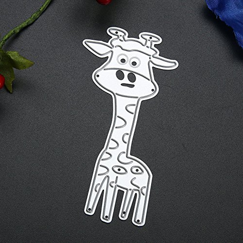 Amazingdeal365 Giraffe Metall Form Schablonen Schneiden DIY Dekor Sammelalbum Karten Buchzeichen Lesezeichen als Geschenk für Freunde Geburtstag Kinder,Kindergarten Hobby Schule Handarbeit Unterricht usw. Ein tolles Geschenk! - 7