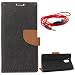 DMG Diary PU Leather Flip Cover Wallet Stand Case for Moto G4 Plus / Moto G4 (Brown) + 3.5mm Flat AUX Cable with Mic RS.399.00