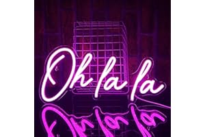 PILOYINDE Oh La La Néons rose LED signe mur décor LED Alphabet USB néon applique murale pour chambre Bar salle fête décor vacances cadeau