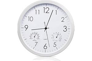 BYZESTY Reloj de jardín resistente a la intemperie, para exteriores, reloj de jardín de 12 pulgadas, reloj de pared para exteriores, resistente a la intemperie, reloj de exterior grande, reloj impermeable