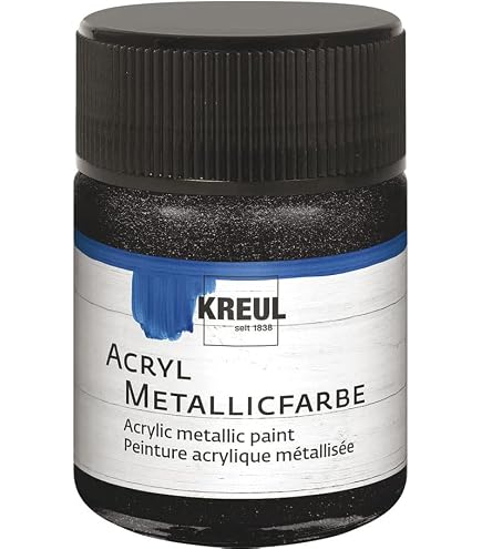 KREUL Acryl Glanzfarbe Schwarz – 275 Ml, Wasserbasiert, Deckend & Schnelltrocknend