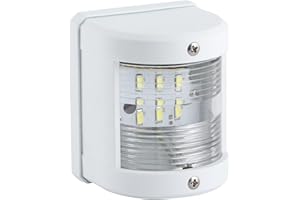banapoy Luz de navegación marina, luz de navegación LED de popa blanca 135°, luz de mástil de señal de anclaje, IP66, impermeable, para yate, pesca, barco, cruceros, 12 m