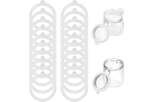 WYTNB Lot de 20 joints de rechange en silicone blanc - Joints en caoutchouc anti-fuite - Joint d'étanchéité pour bocal - Joints en caoutchouc réutilisables