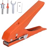 YUMILI Punch Plier, Single Hole Punch 10 mm, Paper Punching Pliers, with Adjustable Scale for Gluing Edges, Credit Cards, PVC